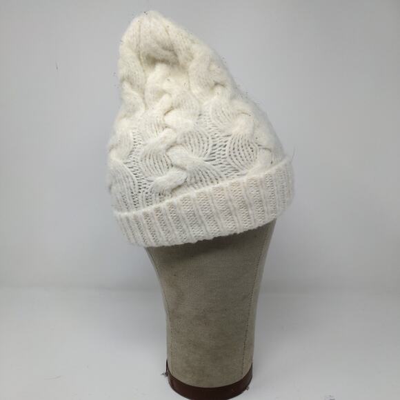 Old Navy Cable Knit Beanie Toboggan Hat Acrylic/Nylon Blend One Size Cream - Picture 6 of 12